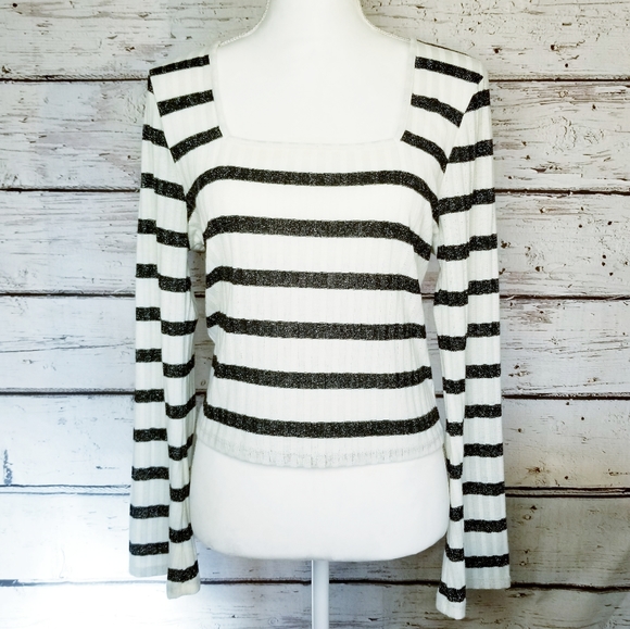 Ten Sixty Sherman Glittery Striped Top - Picture 3 of 8